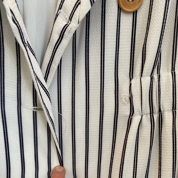 NIGHTWALKER Long Dress or Jacket, size medium, white and navy blue - Picture 3 of 11